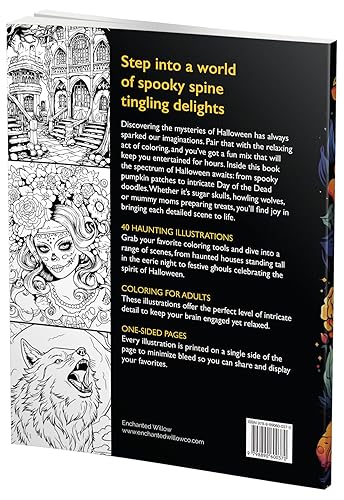 Miniatura 14 de Halloween Coloring Book For Adults with Spooky Holiday Designs