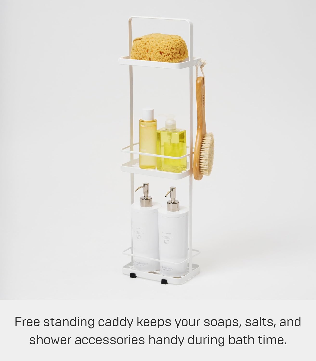 YAMAZAKI Home Tower Bath Rack - Bathroom Shower Storage Holder, Caddy Shelf Organizer - Large, 26" - Steel -