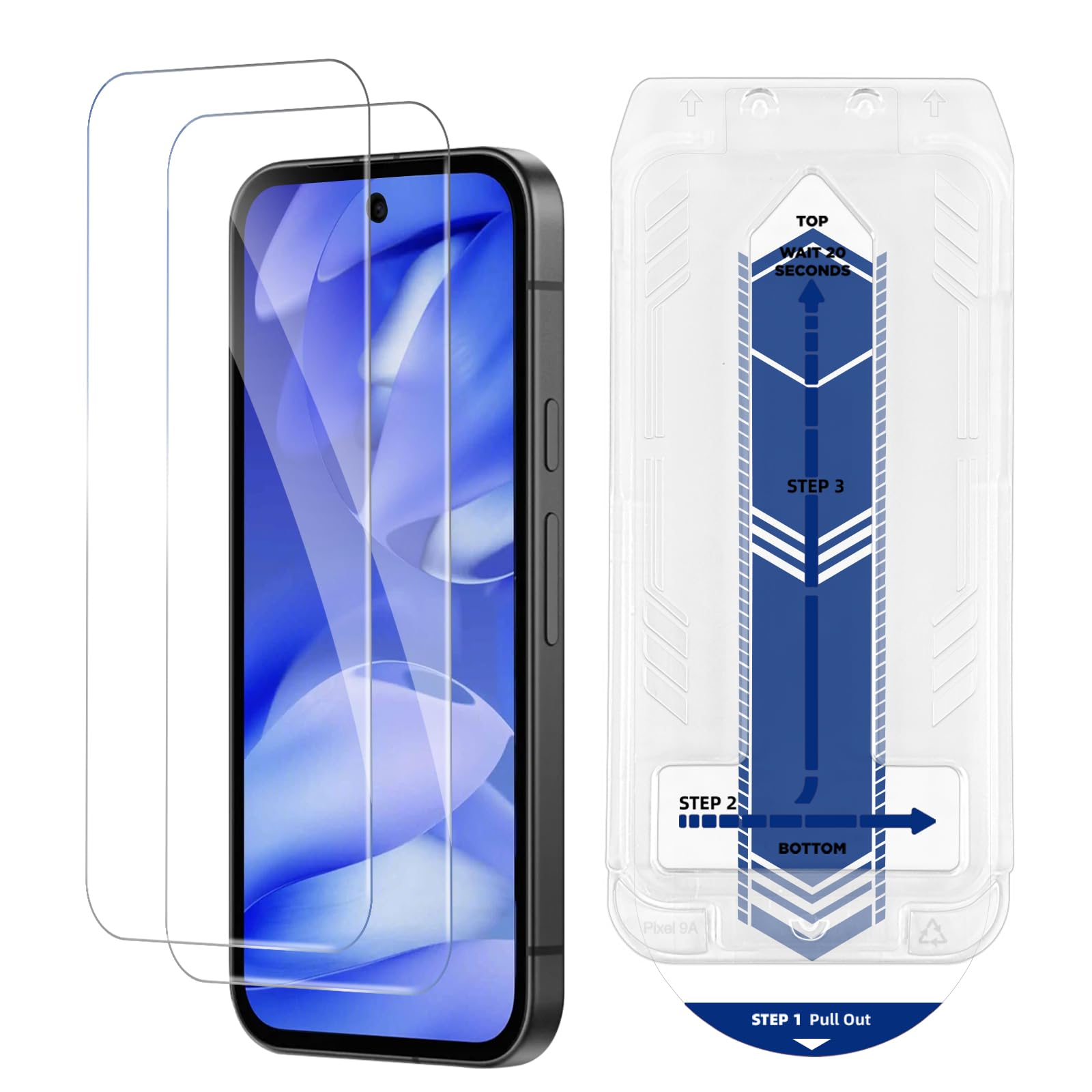 Amazon | 【ガイド枠付き】Google Pixel 9A 対応 ガラスフィルム【2枚