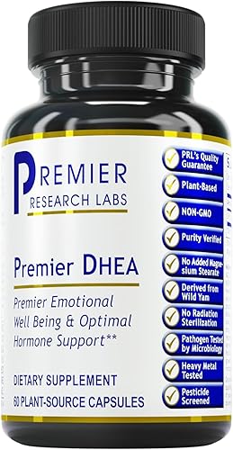 Premier Research Labs Premier DHEA - Apoya el envejecimiento saludable y el apoyo hormonal óptimo - Suplemento dietético para hombres y mujeres -