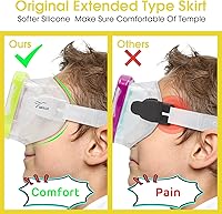 Vista 5 de Vvinca Gafas de natación para niños con cubierta para la nariz y cubierta de correa de tela, máscara de buceo para niños, máscara de buceo, máscara
