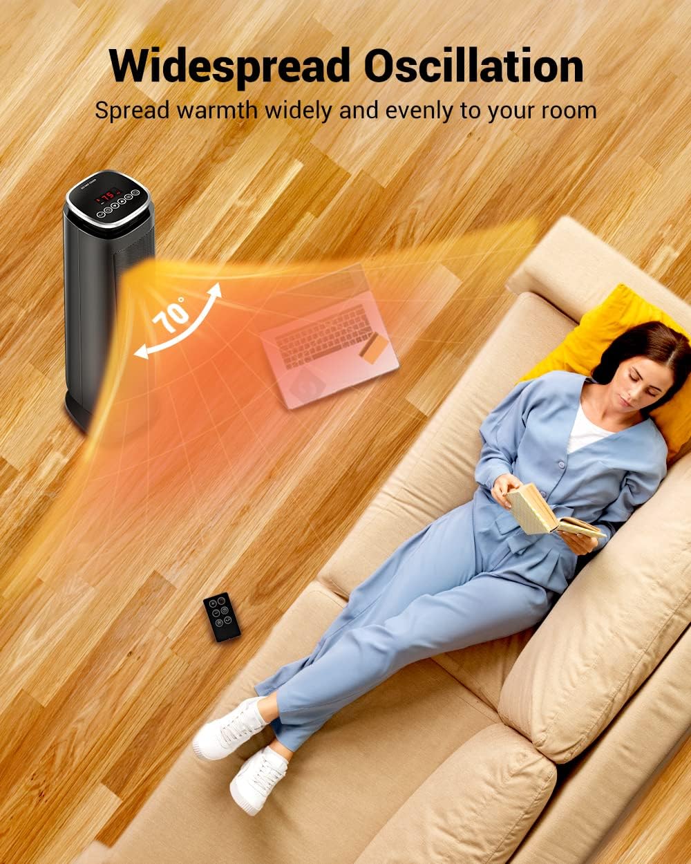 Big Sale Aikoper Space Heater, 1500W Ceramic Tower Heater, Portable Electric Oscillating Heater with Adjustable Thermostat, ECO Mode, Remote Control, 8-Hrs Timer, Overheat & Tip-over Protection for Indoor Use Free Shipping Offer Aikoper Space Heater, 1500W Ceramic Tower Heater, Portable Electric Oscillating Heater with Adjustable Thermostat, ECO Mode, Remote Control, 8-Hrs Timer, Overheat & Tip-over Protection for Indoor Use