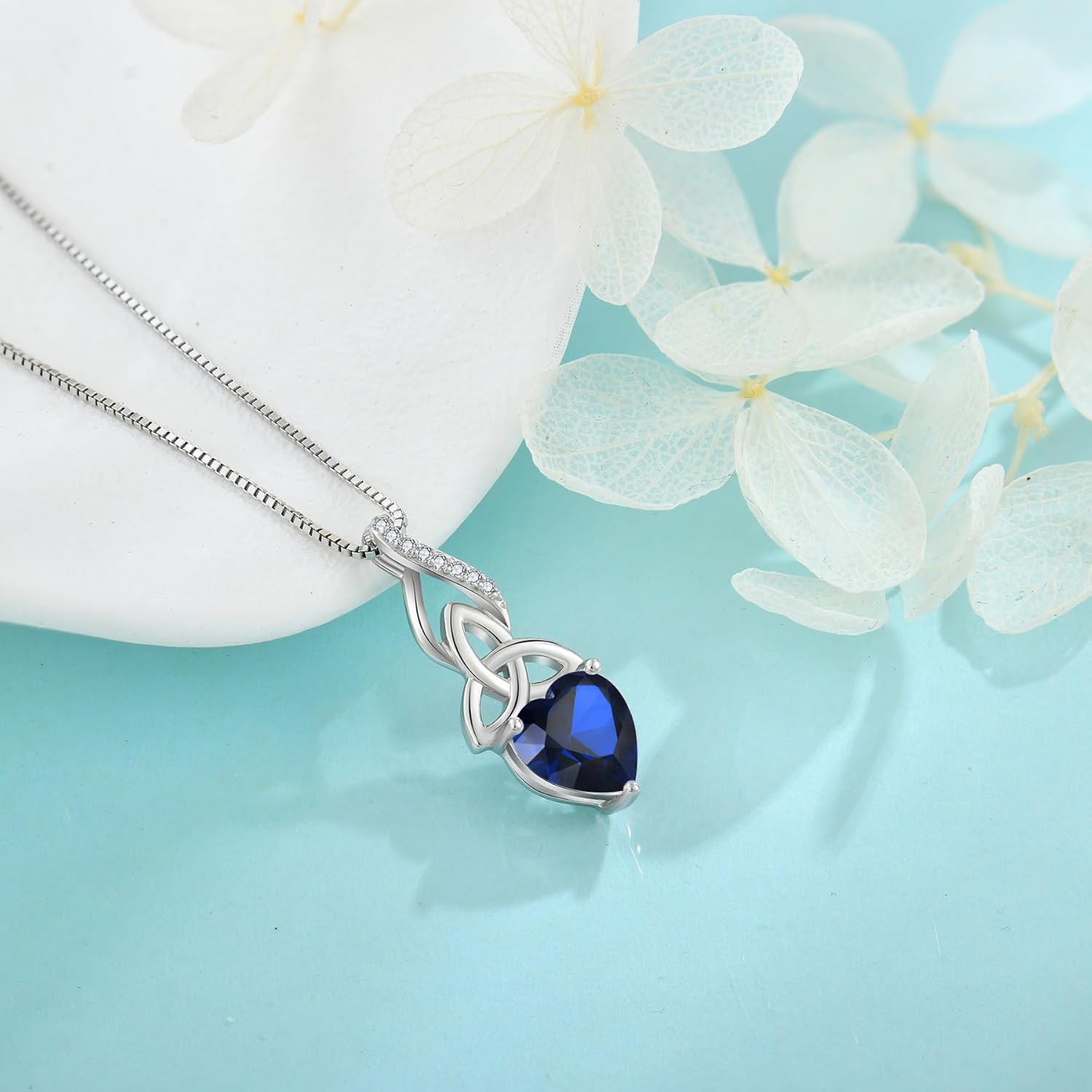 Infinity Celtic Knot Necklace for Women 925 Sterling Silver Irish Necklace Birthstone Jewelry Gifts for Her - Image 4