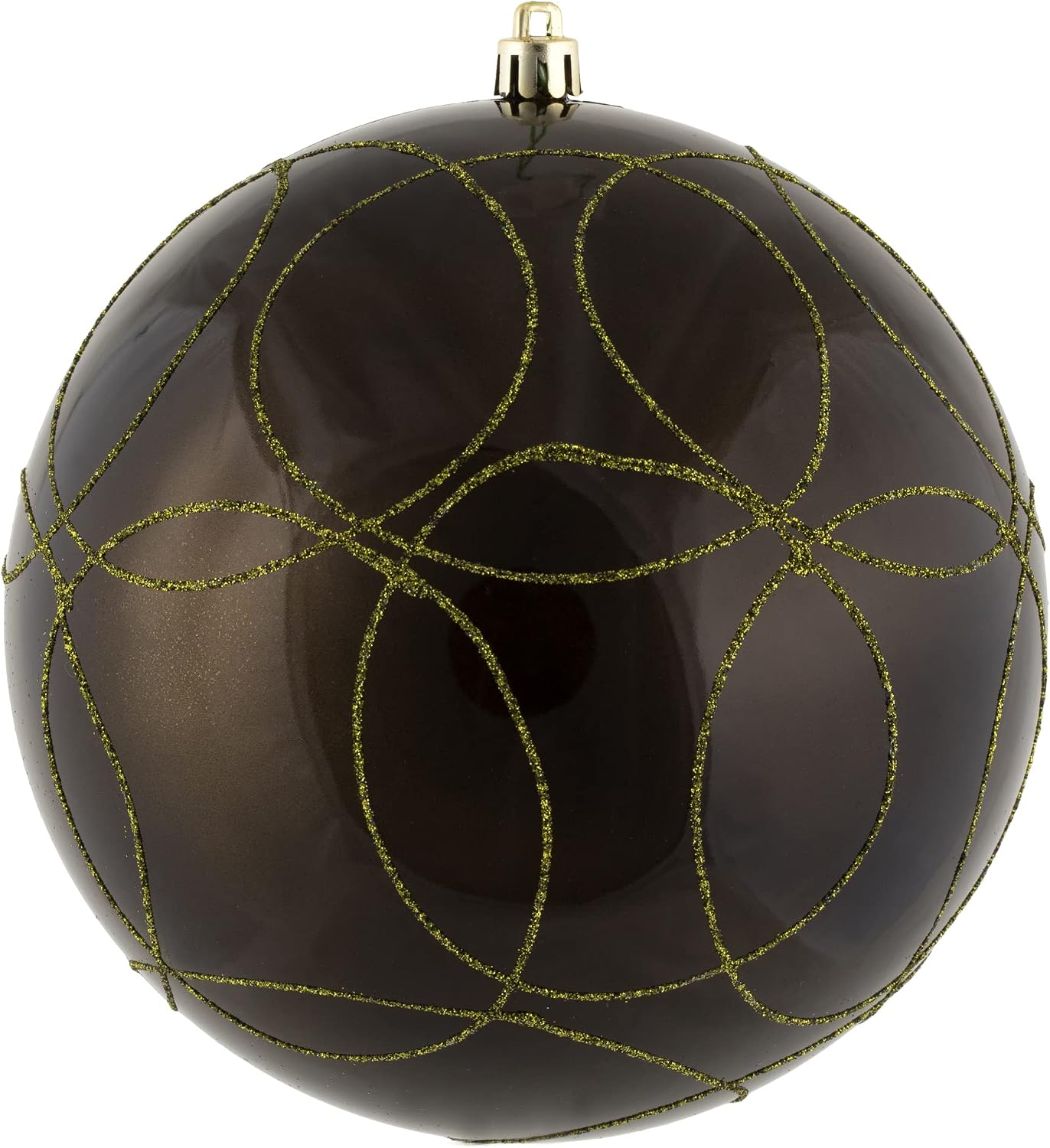 Vickerman 6" Pink Candy Ornament with Circle Glitter Pattern. Includes 3 Ornaments per Bag.