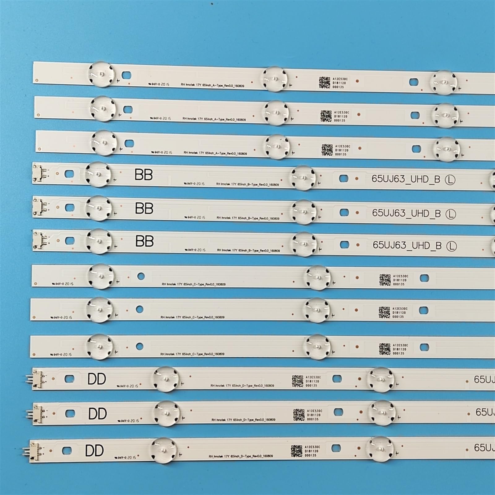 DKTR LED-Hintergrundbeleuchtungsstreifen, 10 Lampen, kompatibel for LG 65" TV 65UJ630V 65UJ634V 65UJ6300 Innotek 17Y 65inch_A SSC_65UJ63_UHD_A BCD EAV63673007