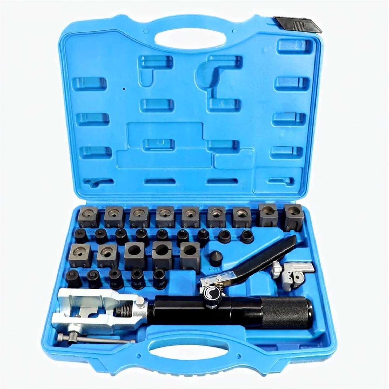 Hydraulic Flaring Tool Kit Universal Brake Flaring Tool Set with Tubing Cutter 45° Double Flaring Tool Kit Brake Line Flaring T
