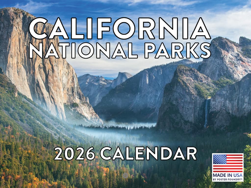 California National Parks Calendar 2026 Monthly Wall Calender 12 Month | American Made In The USA
