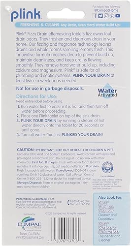 Miniatura 2 de COMPAC HOME Plink - Limpiador de drenaje y desodorante para fregadero, ambientadores para eliminación de basura, accesorios para el hogar, productos