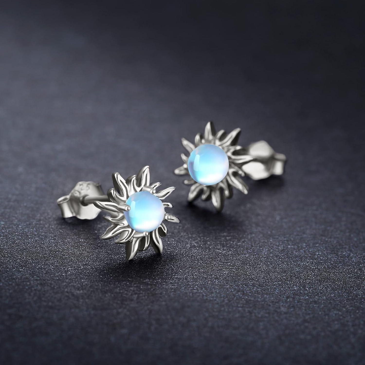 Cuoka 925 Sterling Silver Hypoallergenic Celestial Cute Animal Opal Stud Earrings for Women with Gifts Box