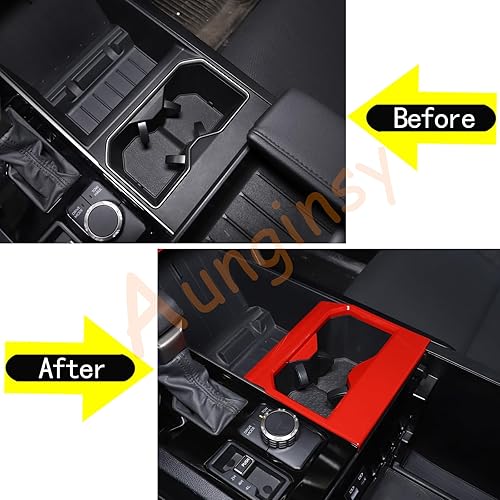 Vista 12 de Aunginsy Soporte para portavasos de asiento trasero central compatible con Toyota Tundra/Sequoia 2022-2024 2025 para consola central de fila trasera