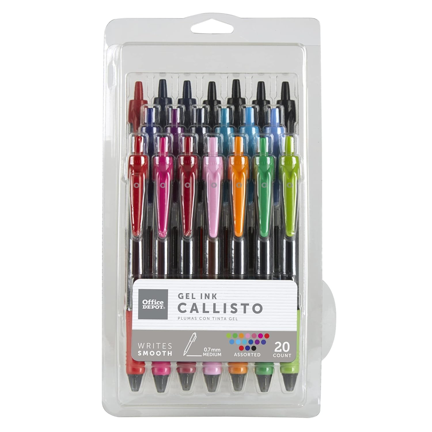 Foray Gelio 20 Colorful Gel Ink Pens, 0.7mm Amazon.in Office Products