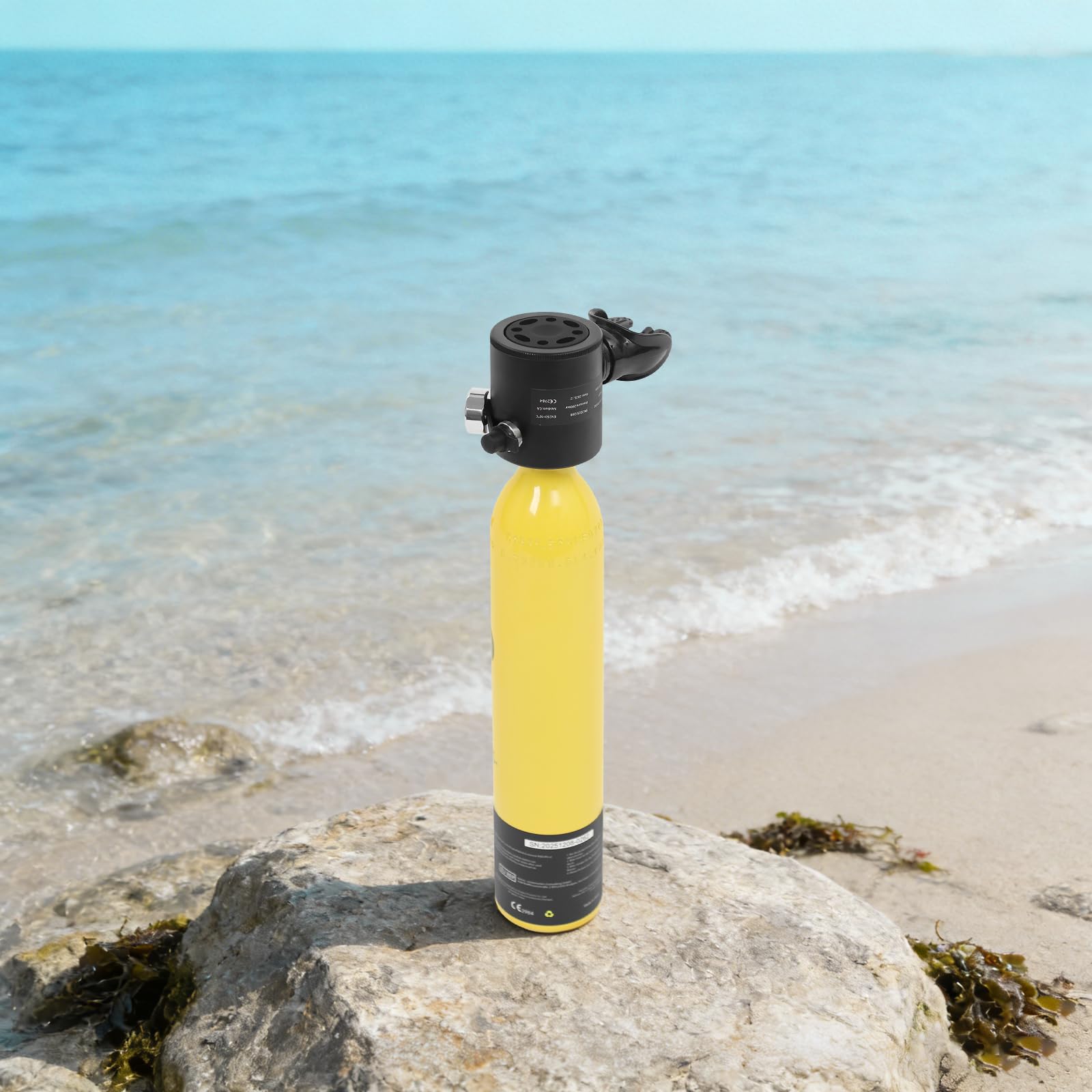 Mini Tauchflasche 0.5L Kleine Tauch Sauerstoffflasche mit Hochdruck-Handpumpe, Tragbare Taucherflasche Wiederverwendbare, für Schnorcheln, Wasserrettung, Notfall-Atemunterstützung usw