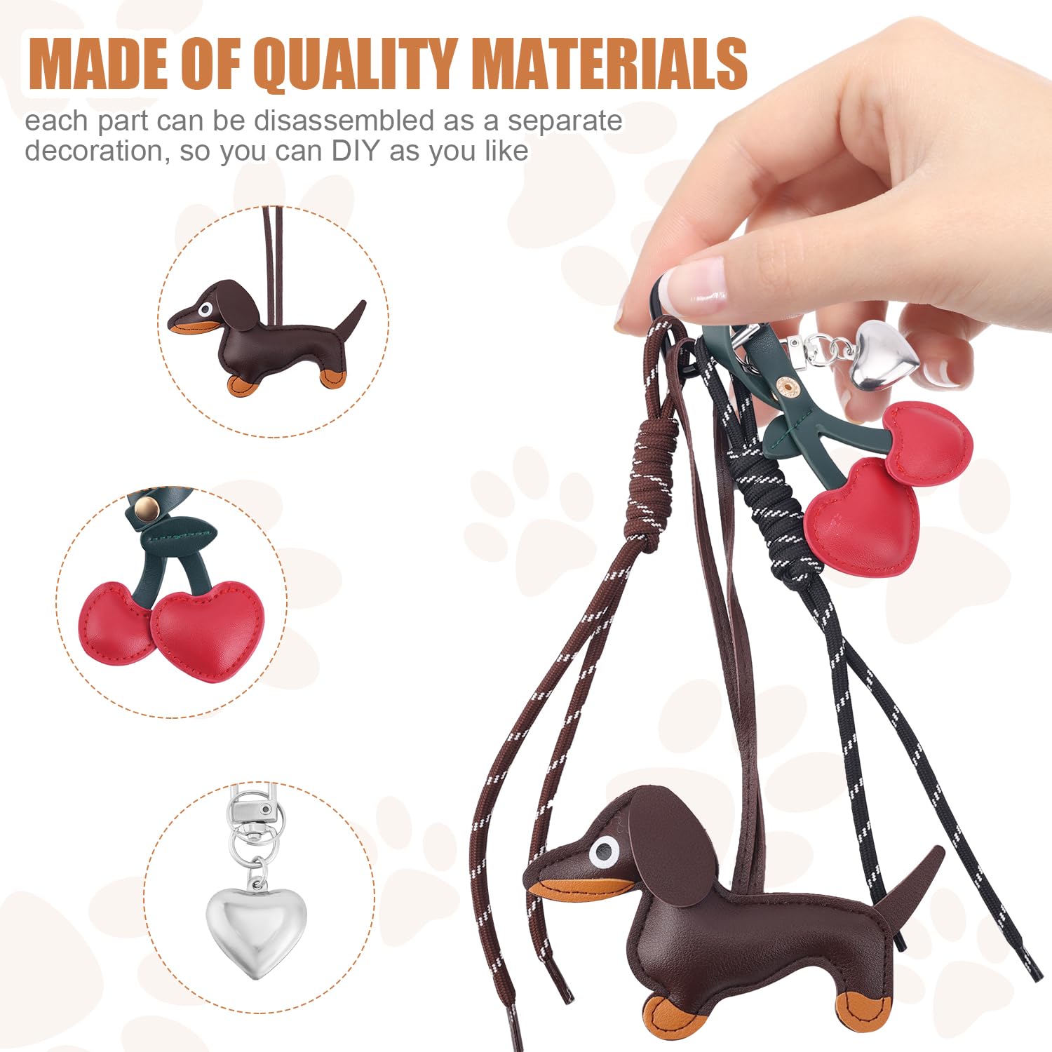 Colgante De Bolso Con Dij, Bonito Bolso De Perro Salchicha