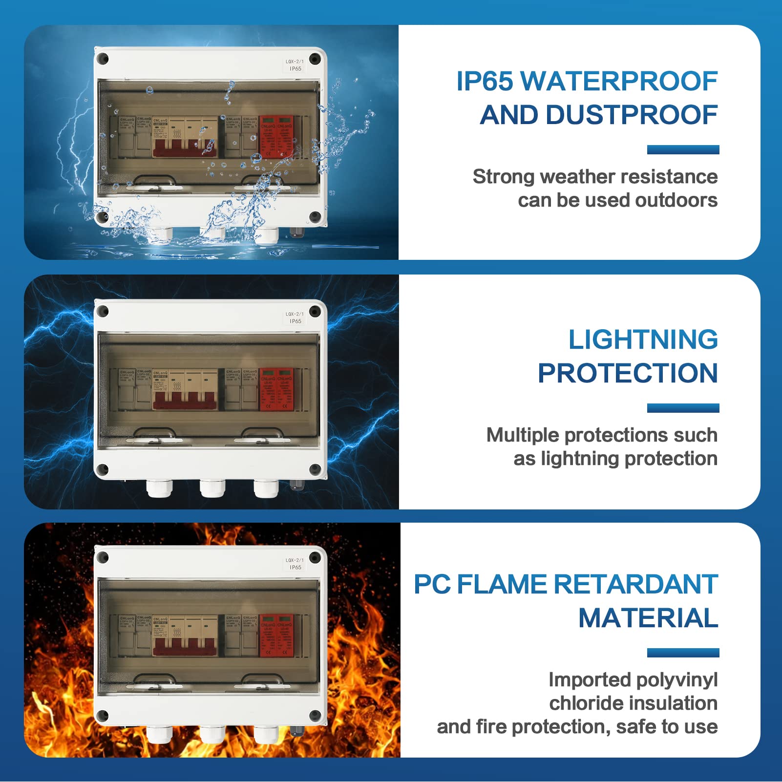 Scatola Combinatrice Fotovoltaica 2IN-1OUT - Con Interruttore 500V 32A E Parafulmine - Foto 10