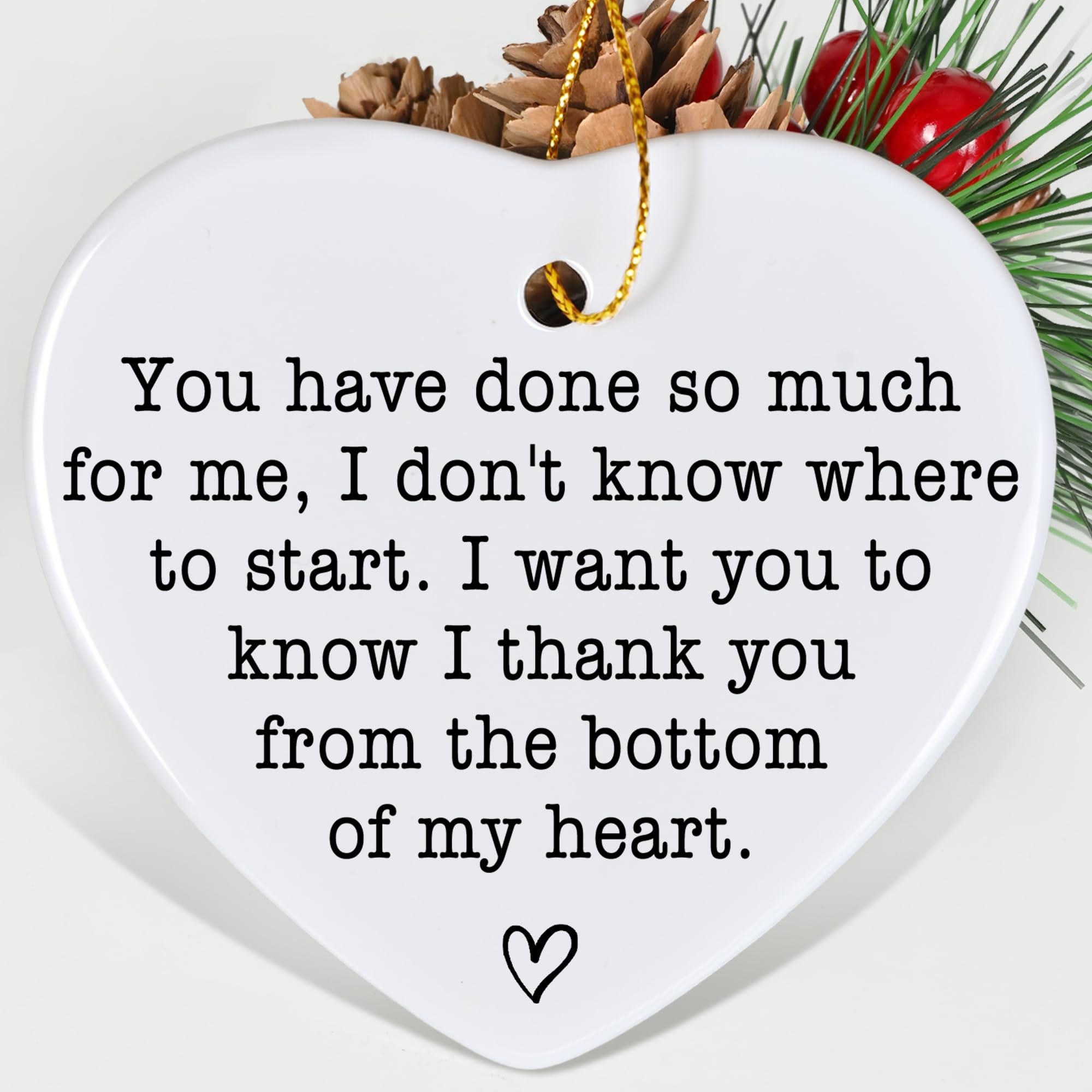 Jocidea Thank You Keepsake - Ceramic Heart Gift - Grateful Present