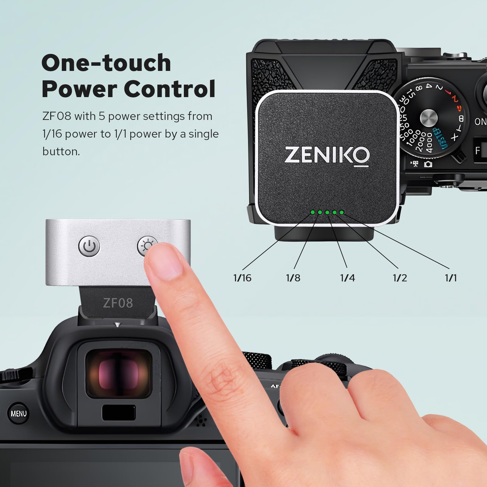 Amazon | Zeniko ZF08 アルミミニフラッシュスピードライト、440