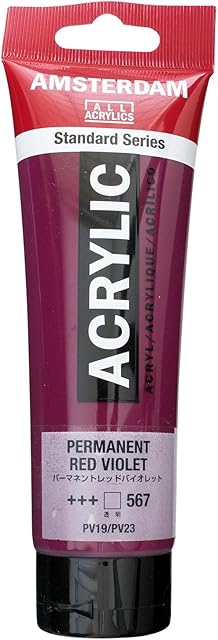 ACRYLIC AMSTERDAM Violeta Rojo Permanente 120 ml, red,T1709 567