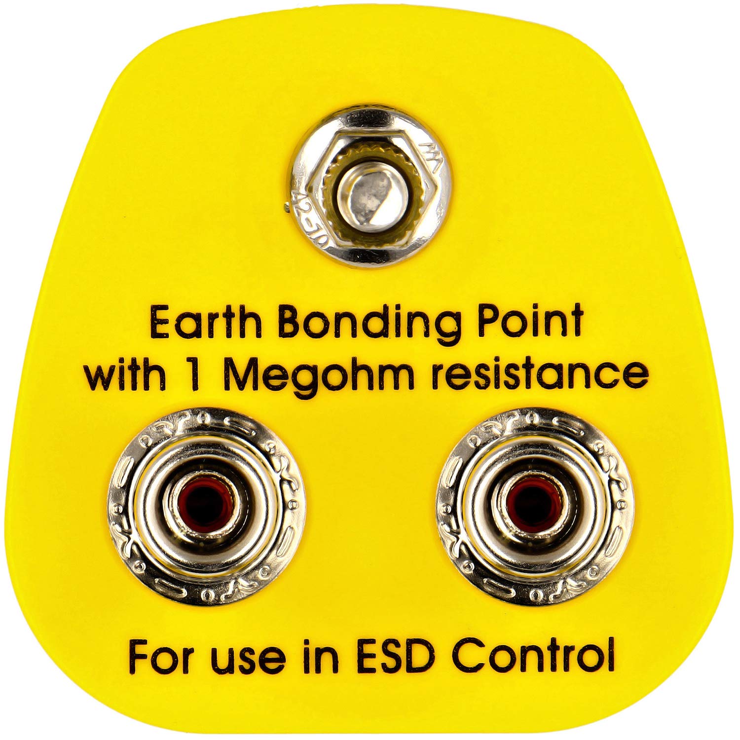Erdungsbaustein + Manschette mit 2,40m Verlängerung EBP - Innovativer ESD Antistatik Erdungsstecker Schutzkontaktstecker - 1 x M5 und 2 x Druckknopfbuchse - 1 Megaohm Sicherheitswiderstand