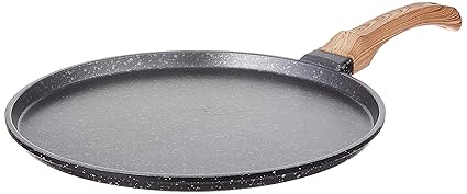 Amazon Brand - Solimo Die Cast Aluminium Non Stick Tawa (28cm, 5 layer coating), Black
