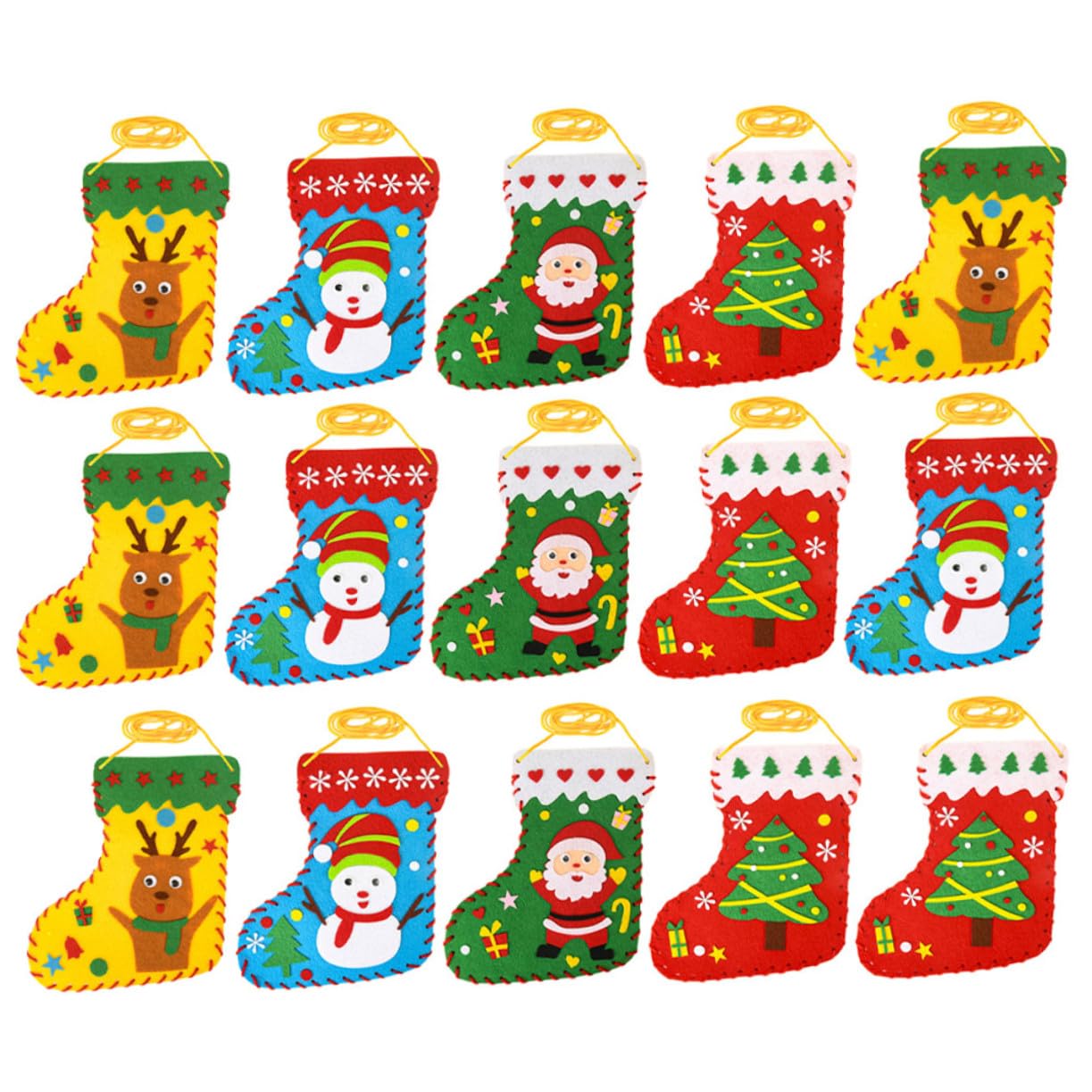 LRXIYODE 20 Piezas Kit Manualidades Calcetines Fieltro No Seguro para Creatividad Coordinación