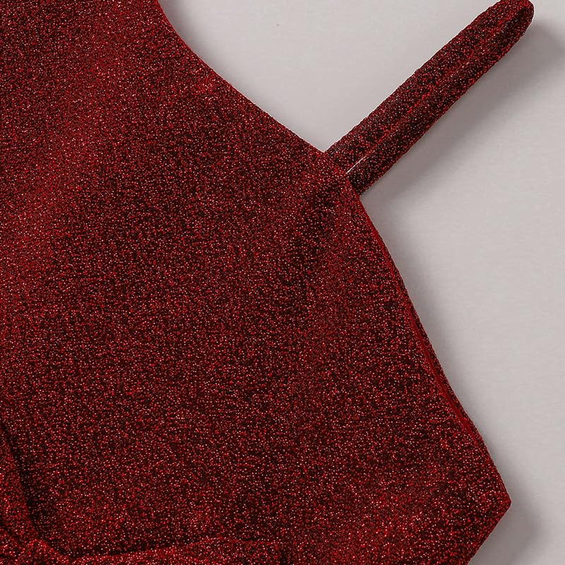 Buy & Try by Dharmikaay Girl's Korean Zari Lycra Frock Dress for Girls Short Frock Baby Princess Western Dresses| Stylish Fancy Kids Clothing for Festival, Fashion (2-3 Years) Maroon - Image 7 thumbnail