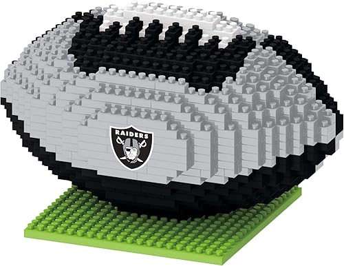 Miniatura 7 de FOCO NFL BRXLZ - Rompecabezas de pelota de fútbol unisex 3D con logotipo del