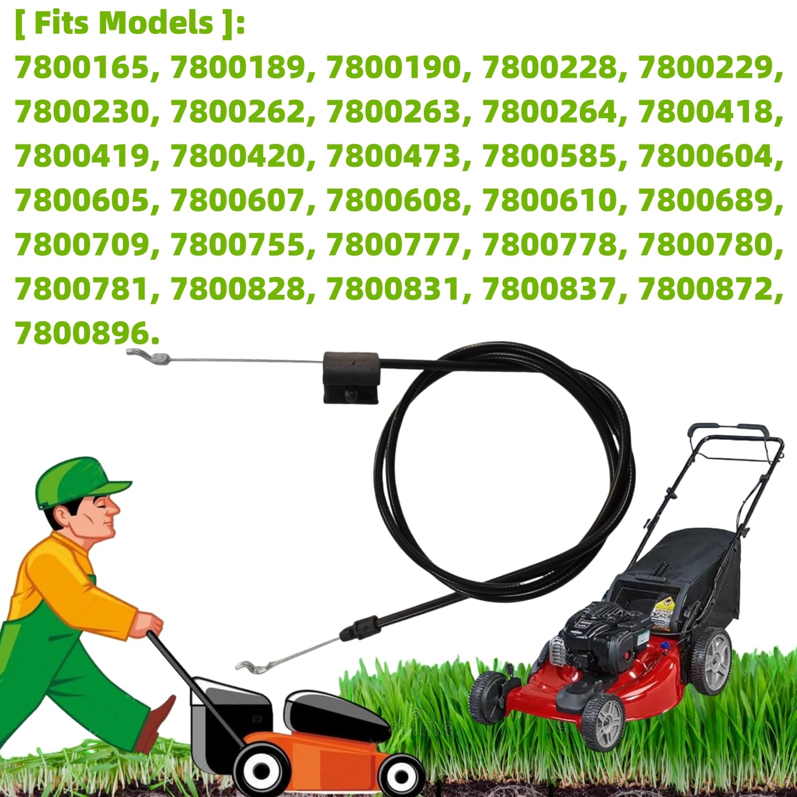 Cavo Sicurezza Per Tosaerba Briggs & Stratton - Compatibile 7101395YP, Giallo, Per Innesto Frizione - Foto 10