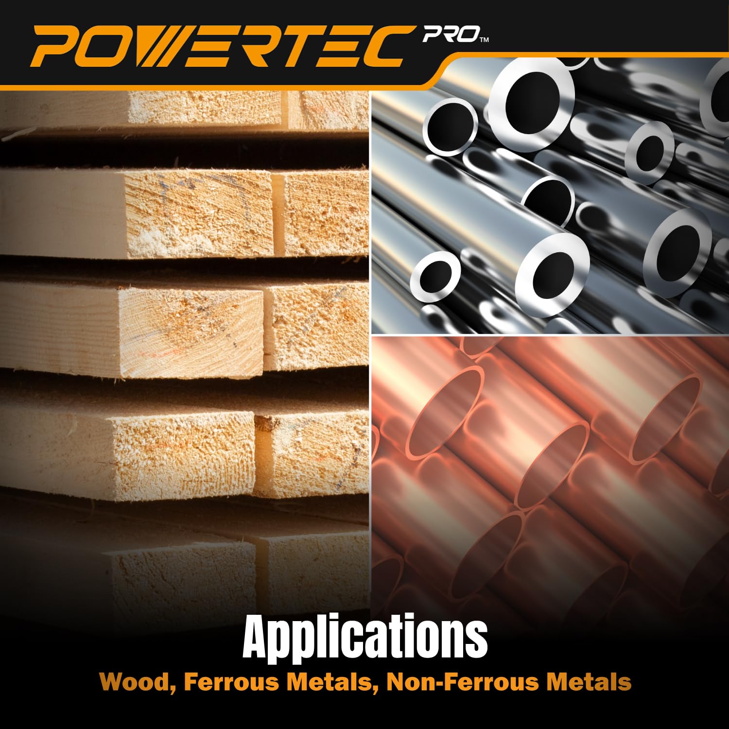 POWERTEC PRO 45302Z 5" Hook and Loop Sanding Disc, 50PK 40/60/80/120/220 Grit Zirconia Sandpaper for 5 & 8 Hole Random Orbital Sanders & 25PK 5" 8 Hole Sanding Disc-Automotive, Paint,Metal,Woodworking