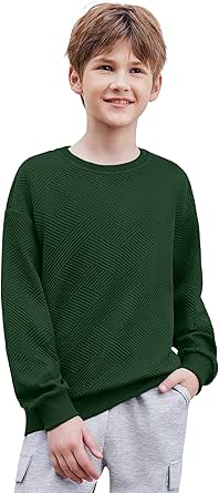 Men's Geometric Texture Crewneck Sweatshirt - Casual Long