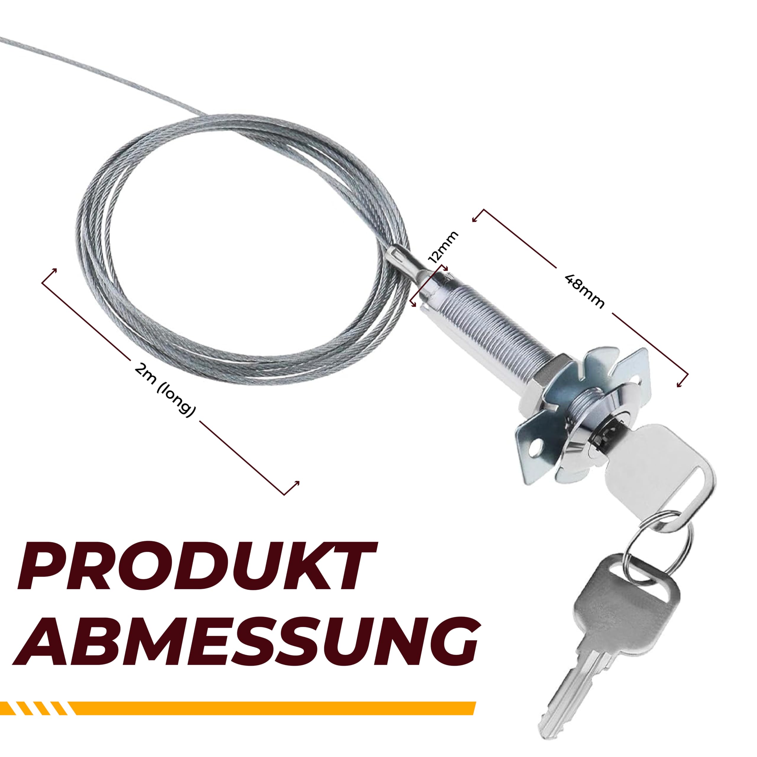 Desbloqueo de emergencia para garaje con 2 llaves, cerradura universal de liberación de emergencia, aleación de zinc duradera, fácil acceso en caso de corte de energía, cable de 2 m para
