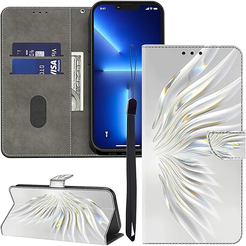 ALILANG Funda para iPhone 13 MiniiPhone 12 Mini de 5.4 pulgadas con soporte para tarjeta de crédito, funda magnética protectora de piel sintética