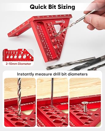 Saker 3D Multi-Angle Measuring Square Tool, Aluminum Alloy Carpenter Square