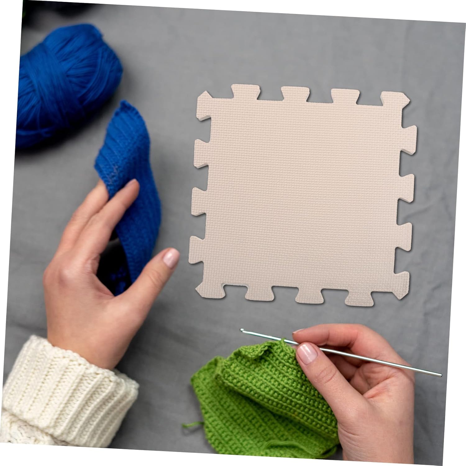 VICASKY Blocking Mats for Knitting 9 Pieces Extra Thick Blocking Boards with Grids for Needlework or Crochet