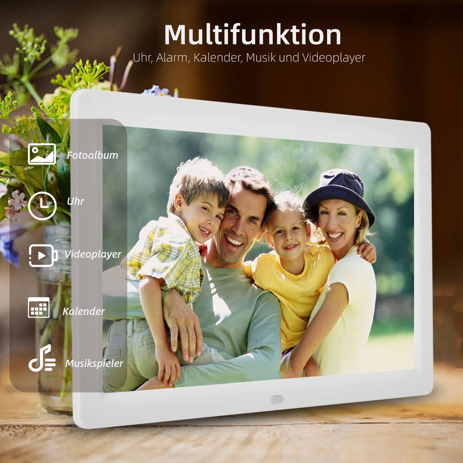 Cadre Photo Numérique Connecté Garsent Cadre Photo Numérique, 15.4 Pouces Grand Format Smart Cadre Cadres Photo Numérique