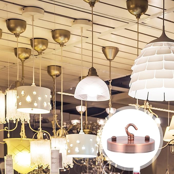 SOLUSTRE SOLUSTRE Vintage Plafondplaat Met Haak Creatieve Delicate Plafondplaat Voor Kroonluchters Retro Ontwerp Geschikt Voor Lamp Pendants Lamp Ornaments Bronskleur photo 2