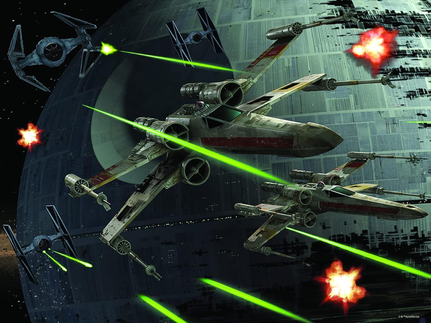 PRIME 3D | Star Wars Classic X-Wing | 3D Lenticular Jigsaw Puzzle | 61cm x 46cm - 500 pcs | Games & Puzzles | Ages 6+