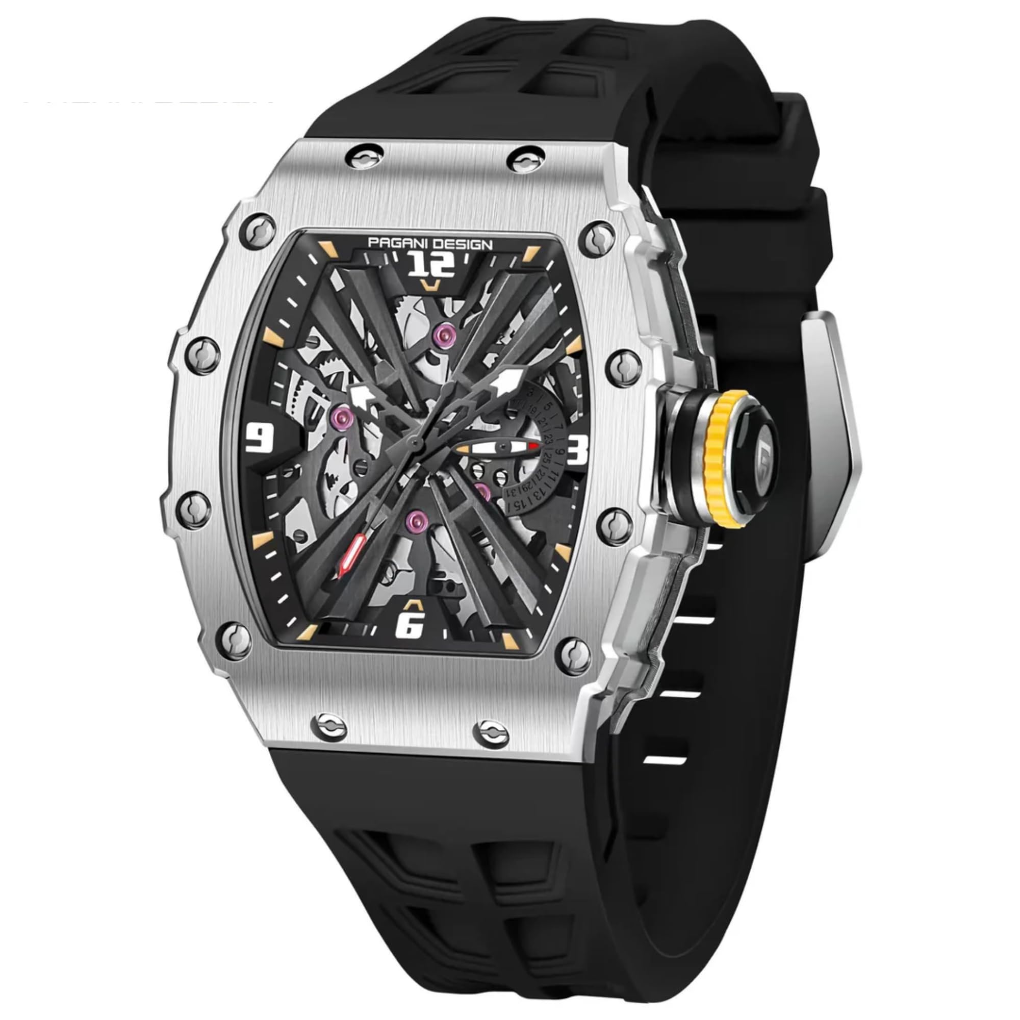 Pagani Design Pd-1738 42 Mm (Japan Vh65 Automatic Movement) Mechanical Skeleton Analogue, Rubber Watch - Rm Black (B0C8CVMFZX) Amazon Price History, Amazon Price Tracker