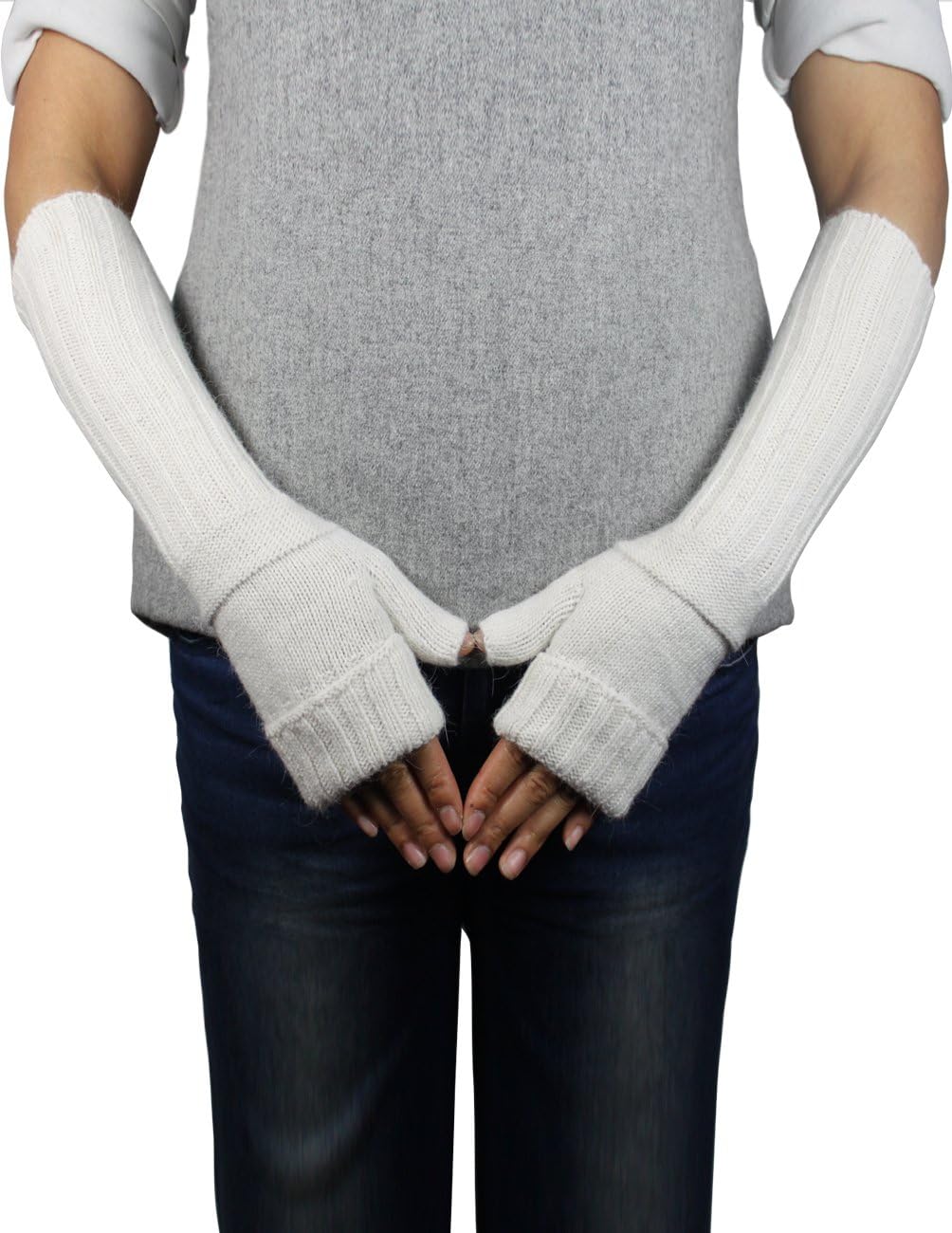 Dahlia Women's Angora Blend Long Arm Warmer Gloves