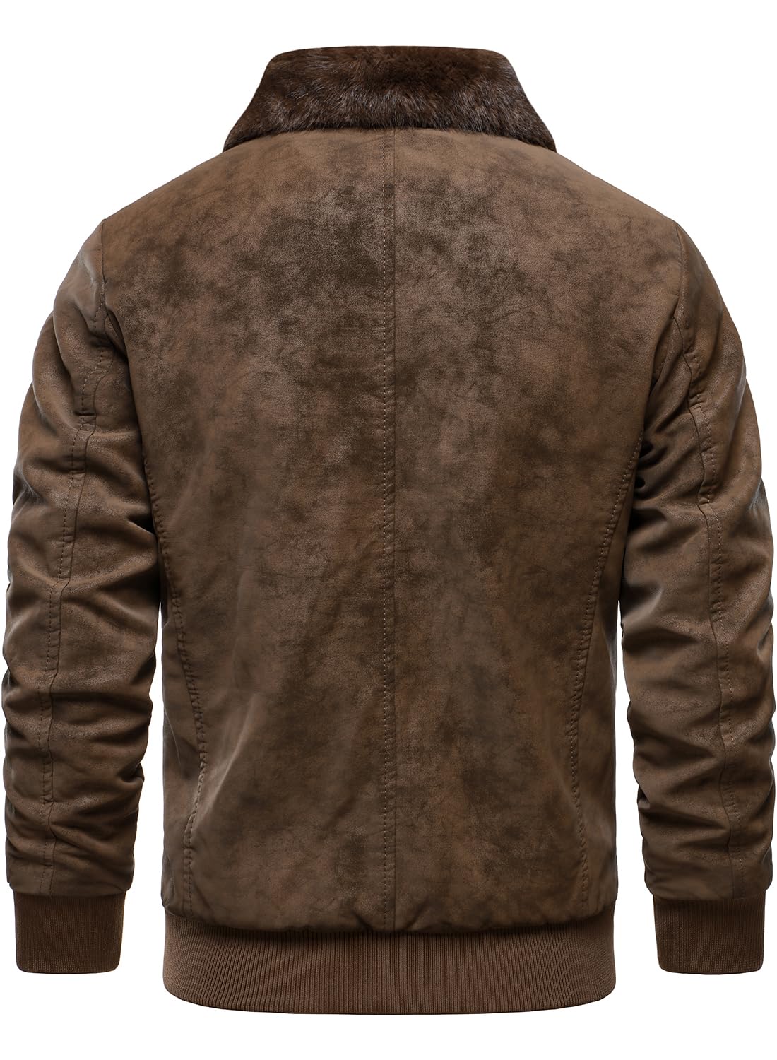 HOOD CREW Bomber da uomo in pelliccia sintetica, vintage, invernali, foderati in pile, giacche in pelle