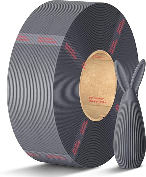 ANYCUBIC PLA Filament Refill 1.75mm, 3D Printer Filament, for Reusable Spools, Dimensional Accuracy +/- 0.02mm, Fit with Most Reusable Spools, 1KG, Texture Grey