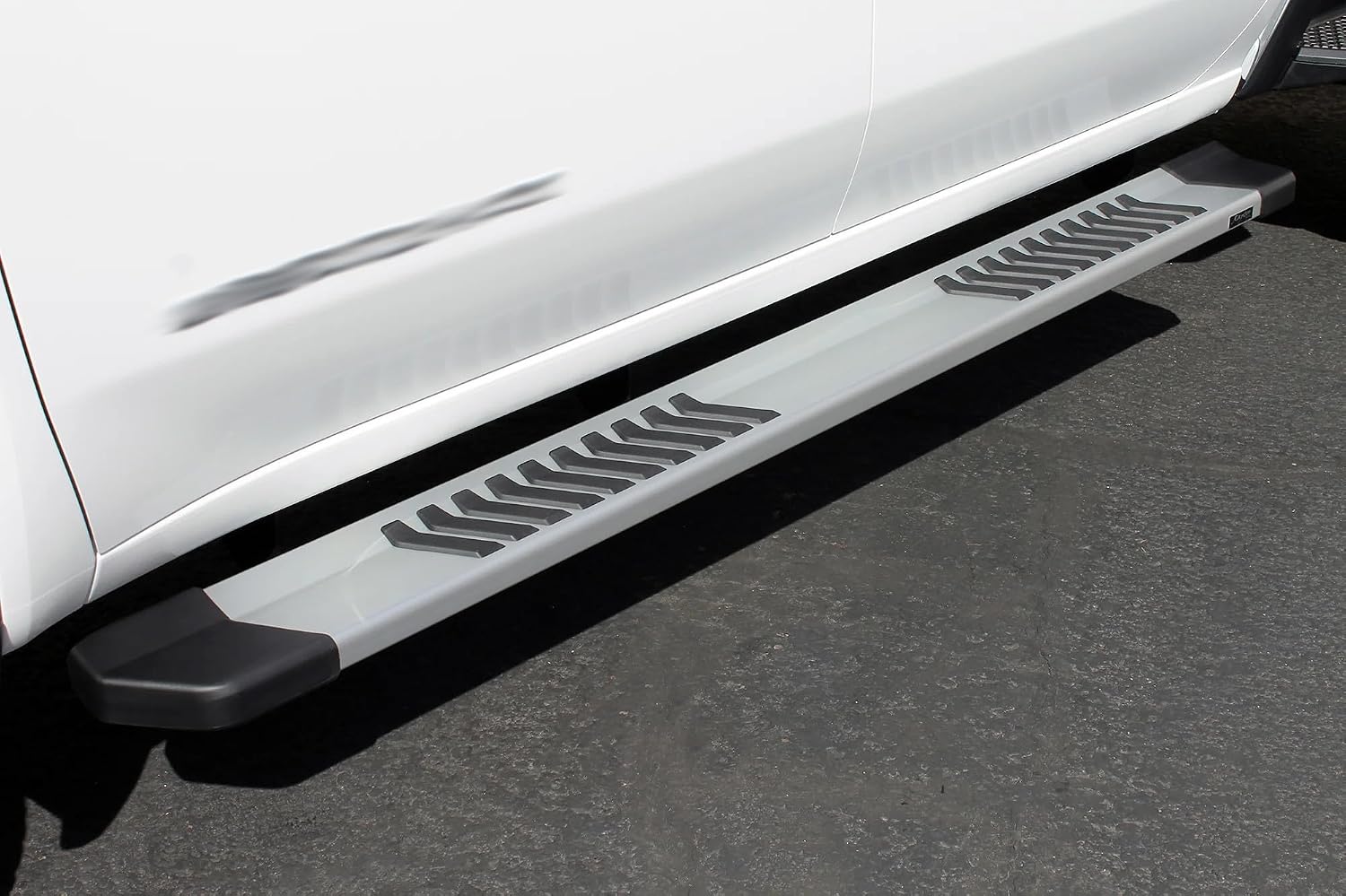 Raptor Series 6 in OEM Style Slide Track Running Boards Brushed Aluminum - 19-25 Chevy Silverado/GMC Sierra 1500; 20-25 Silverado/Sierra 2500/3500 HD Crew Cab