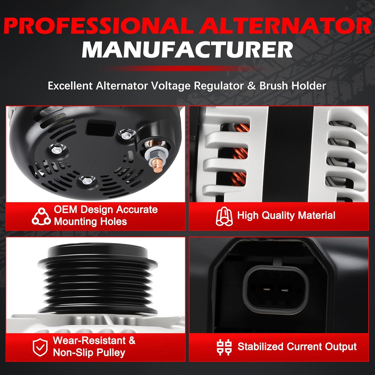 11252 Alternator 12V 170Amp Fits for Enclave Traverse Outlook Acadia Acadia Limited 3.6L 2008-2017, High Output Alternator Replace 11252N 20838975 23105717 TN1042106311