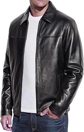Mens Genuine Lambskin Leather Classic Biker Style Jacket | lambskin Jackets Men