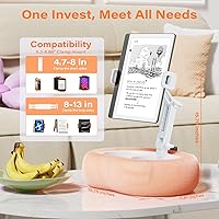 Vista 6 de Soporte de almohada para tableta Kindle con bandejas desmontables para iPad Tablet soporte para cama de 4 a 13 pulgadas teléfono/Kindle con funda