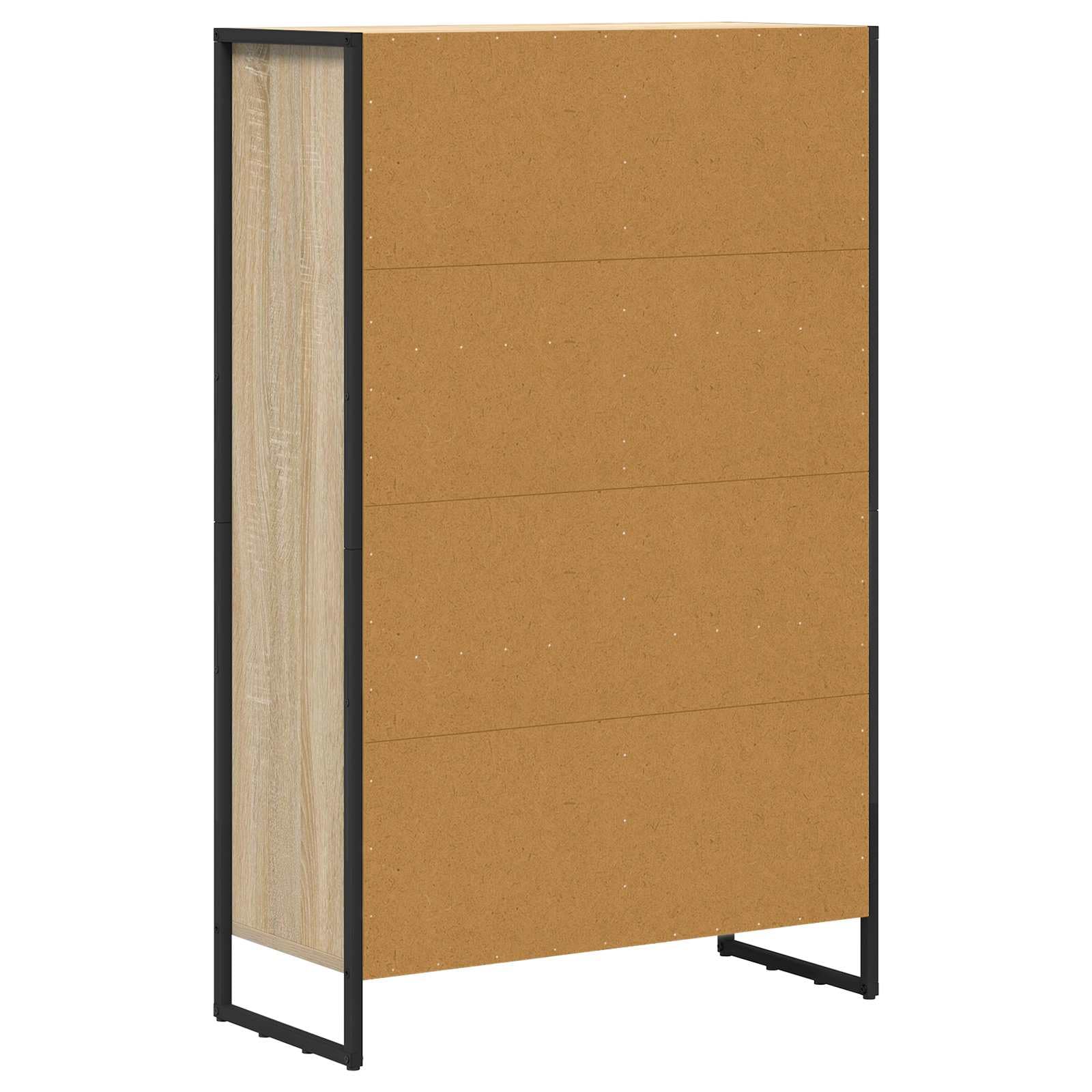 Libreria Sonoma, 99,5 x 30 x 108,5 cm, in legno, stile industriale, con 6 scomparti, per soggiorno, studio e ufficio, resistente, divisorio moderno, facile da pulire