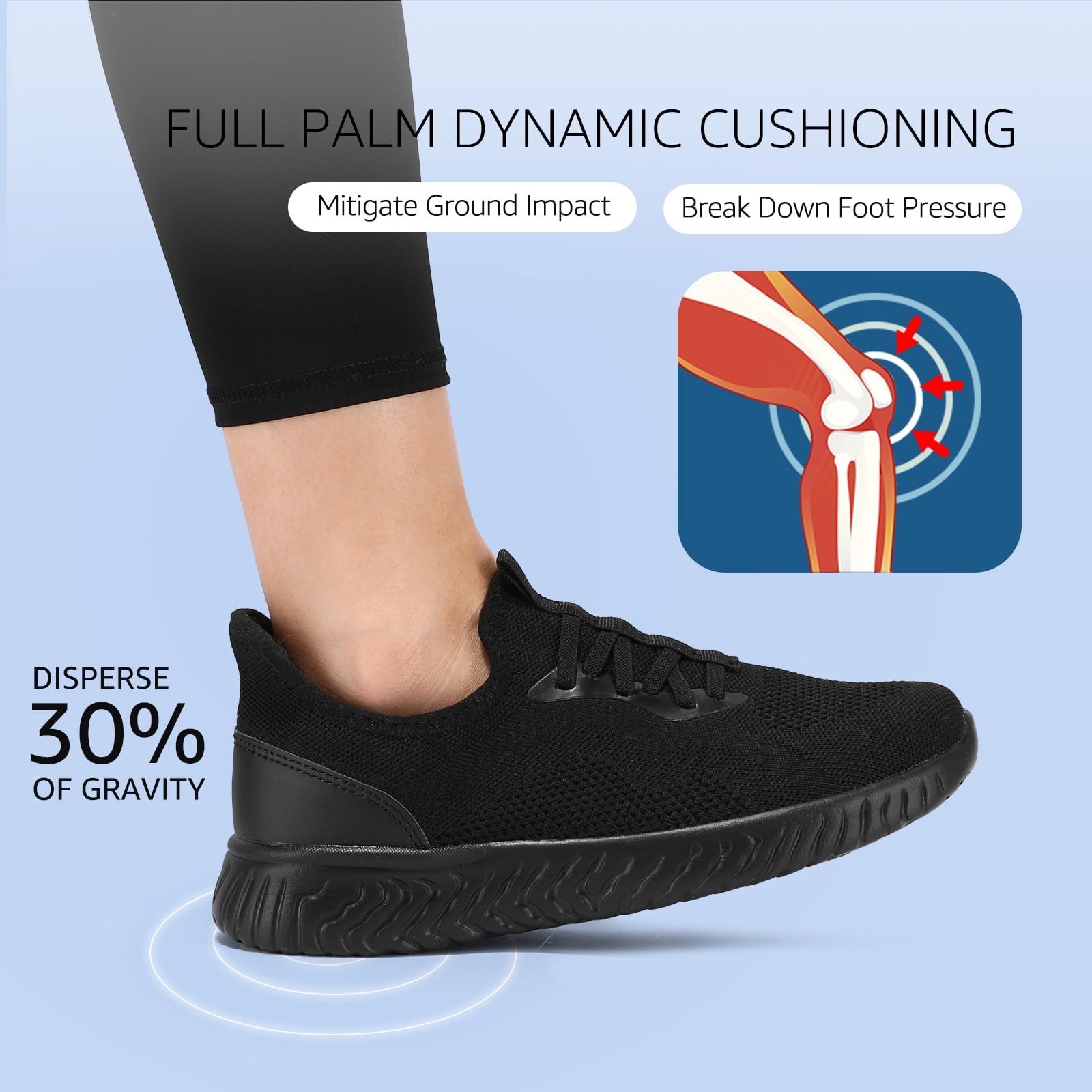 STQ Scarpe da Ginnastica Donna Ortopediche Memory Foam Senza Lacci Comode Sportive Sneakers