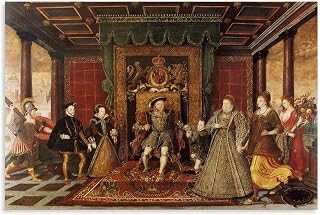 Henry VIII Family Poster Canvas Painting Wall Art Poster for Bedroom Living Room Decor 36x24inch(90x60cm)