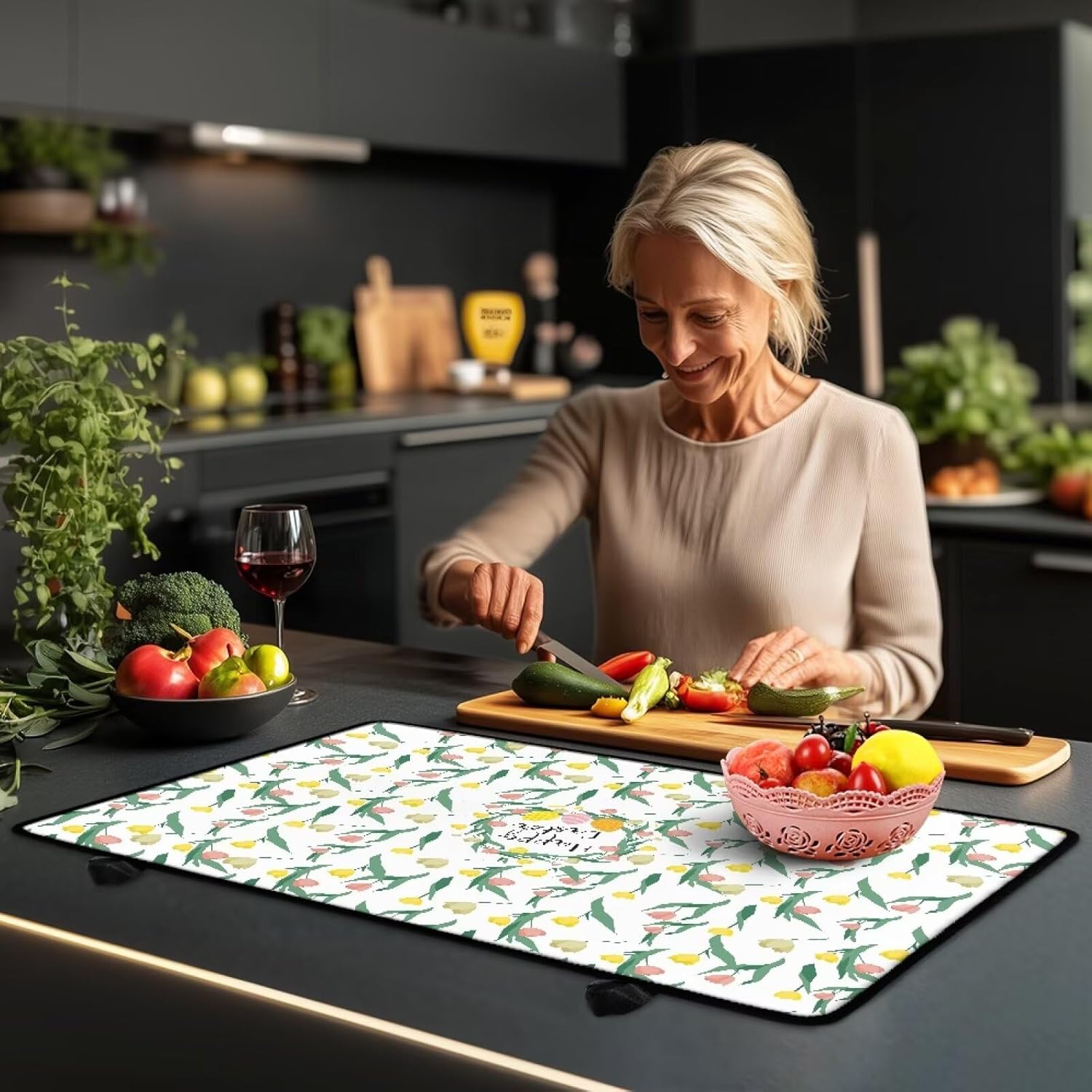 Electric Oven Stove Insulation Easter and Tulip Floral Print Stove Top Covers For Electric Stove 2025 Kitchen Essentials Anti - Slip Easy To Clean Suitable For Protecting Cookware