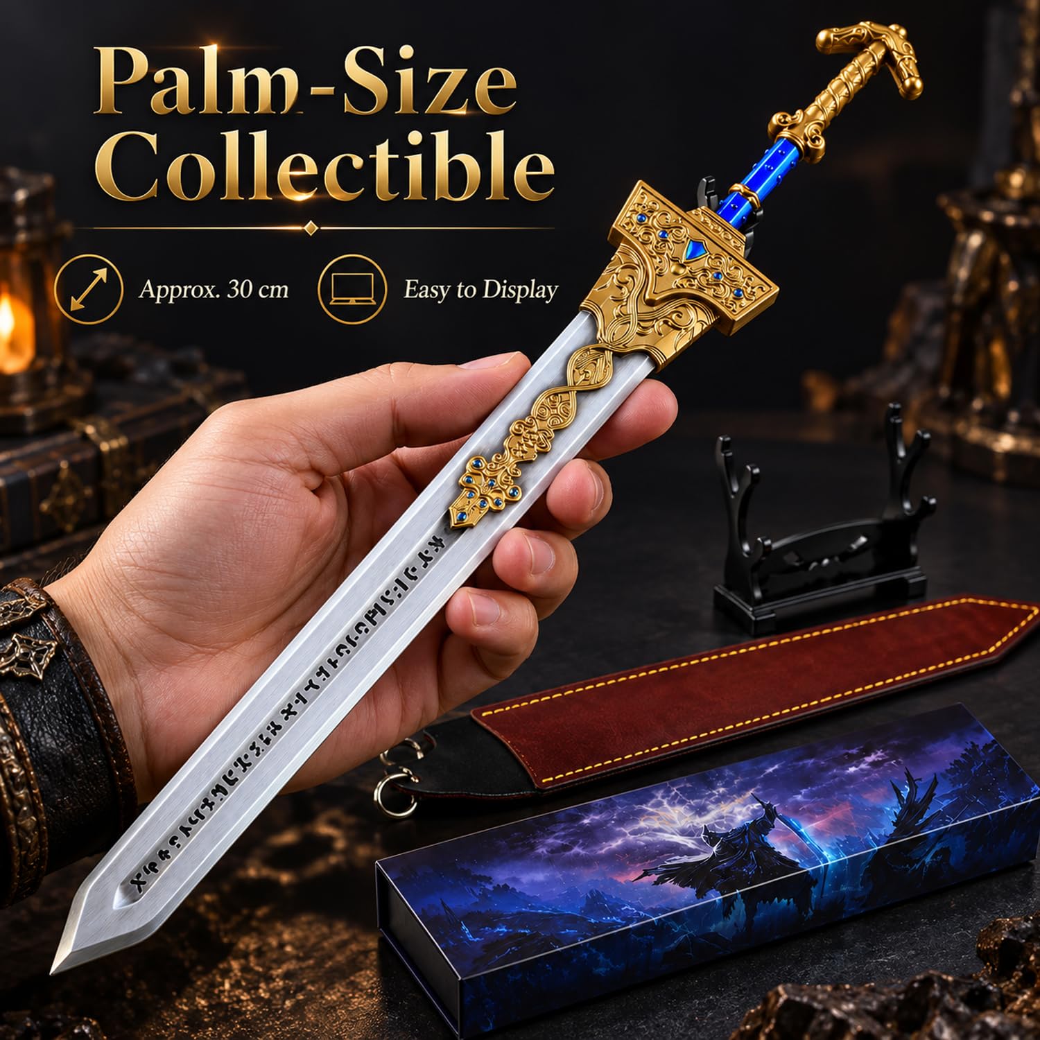 Elden Rings Royal Greatsword Réplique 30 cm avec Support et Coffret