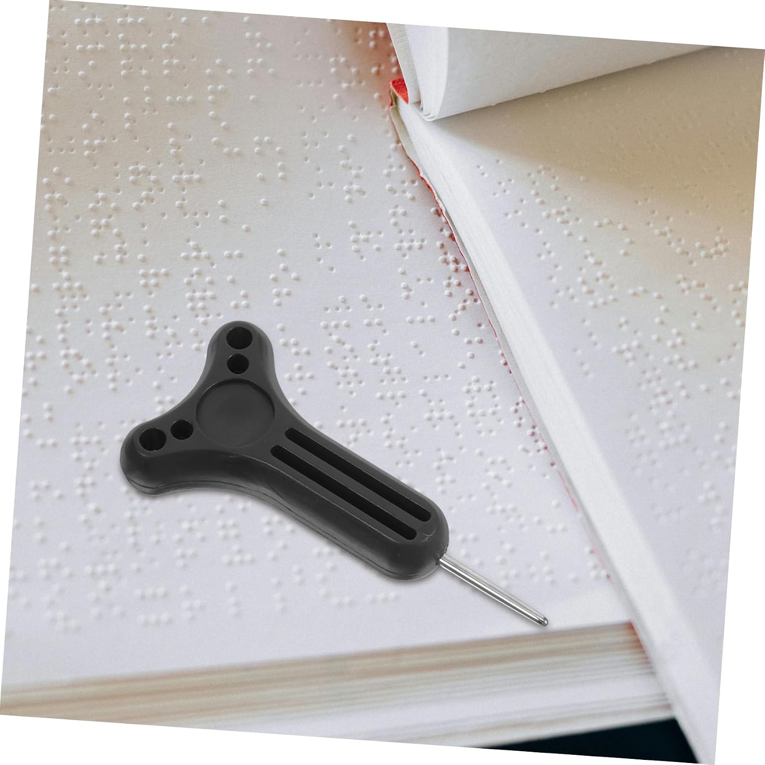 Portable Braille Writing Pen for Beginners Plastic Braille Assist Tool for Home and Classroom Use Lightweight and Easy to Carry for Blind Learning